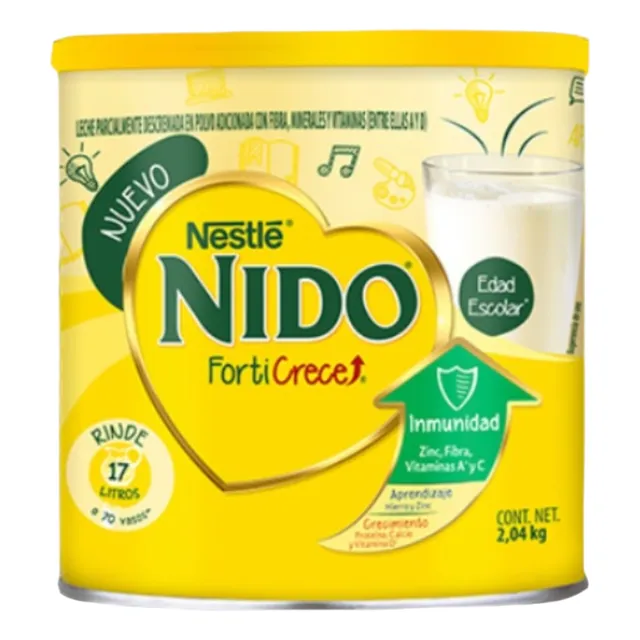 Leche De Fórmula En Polvo Nestlé Nido Forticrece 2.04 Kg Sin Sabor