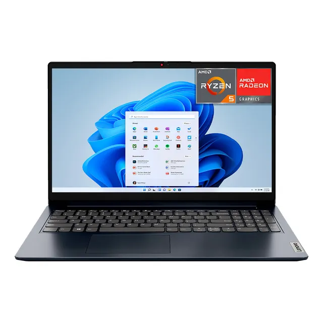 Laptop lenovo ideapad 1 15amn7 amd ryzen 5 16gb ram 256gb ssd 15.6" windows 11 home modo s
