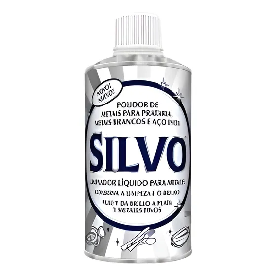 Polidor Silvo 200ml Ouro Prata Inox Cromados Vidros 