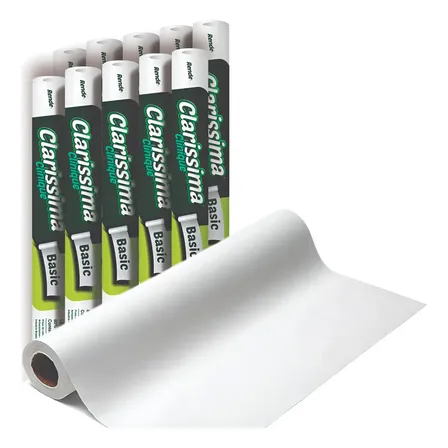 Lençol Descartavel Papel Hospitalar Maca 70cm Branco 10 Rolo