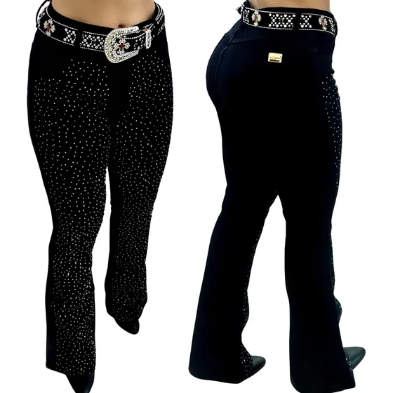 Calça Flare Jeans N. Sra. Aparecida Country Rodeio Cavalgada