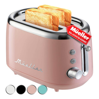 Mueller Tostador Retro De 2 Rebanadas Con 7 Niveles De Dorad Mueller Tostador Retro De 2 Rebanadas Con 7 Niveles De Dorad