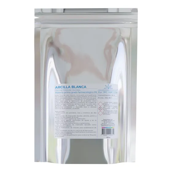 Arcilla Blanca Usp Caolín 500gr - g a $16