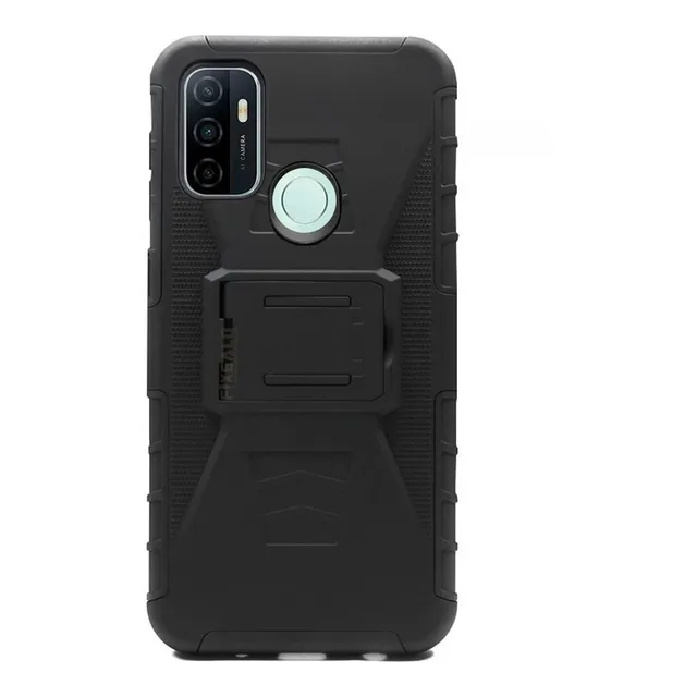 Funda Alto Impqacto Uso Rudo Clip Para Oppo A53 + Mica