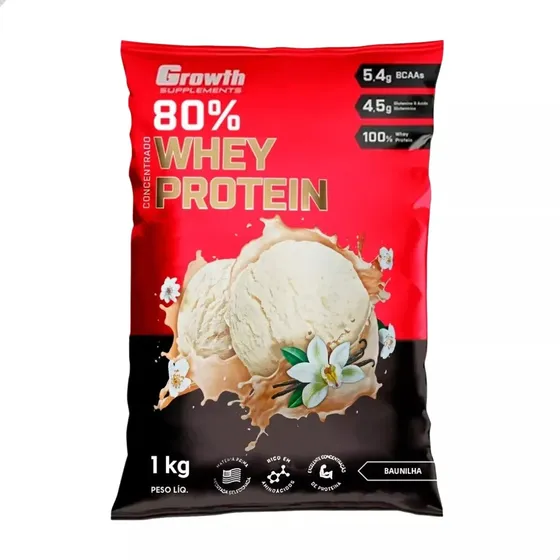 Whey Concentrado 80% Whey Protein - Growth Supplements