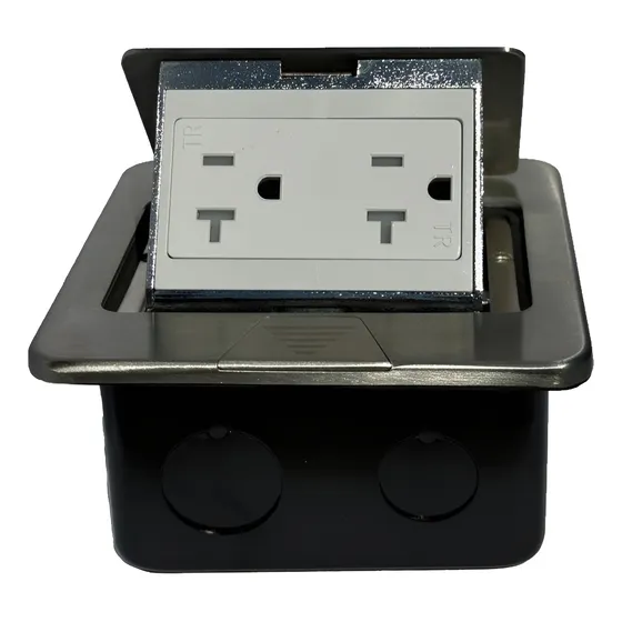 Contactos Para Piso Toma Corriente Para Piso Floor Outlet Plateado