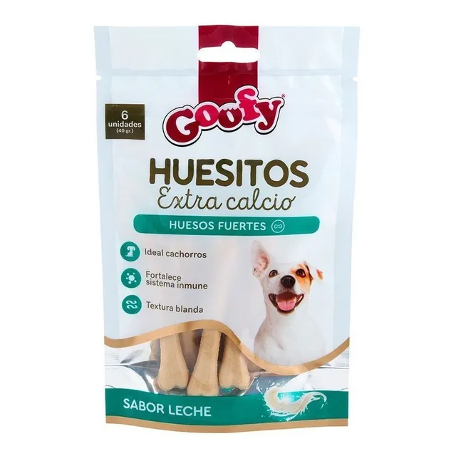 Snack Premio Perro Goofy Huesitos Extra Calcio 40gr. Np