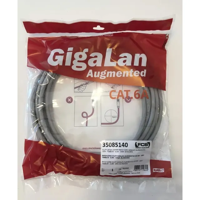 Cable De Red Pach Cord Categoria 6a Lszh Blindado 2.5 Mts
