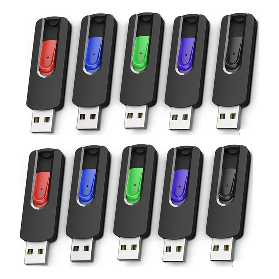 Memorias Usb 2.0 Topesel u200 16 Gb color Plateado 10 Piezas