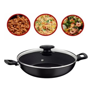 Panela Tramontina Wok Paella 3,3l Loreto Antiaderente Panela Tramontina Wok Paella 3,3l Loreto Antiaderente