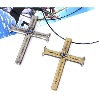 Colar Dracule Mihawk Cruz De Uma Peça 2uds Colar Dracule Mihawk Cruz De Uma Peça 2uds
