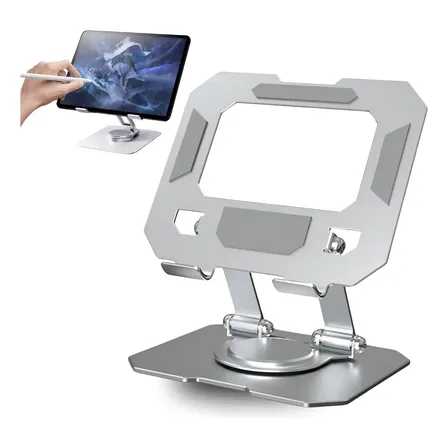 Suporte Para Tablet iPad Celular Base Ajustável Dobrável Nfe