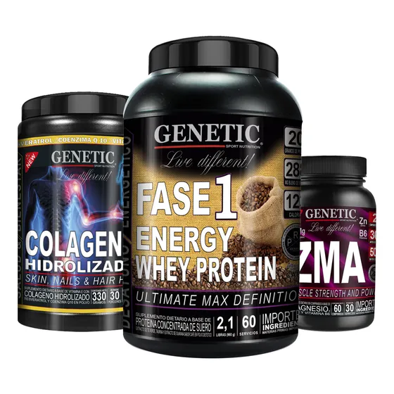 Proteína F1 Aminos Esenciales Zinc Magnesio Colágeno Genetic