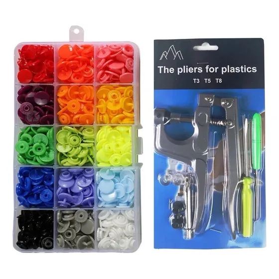 Broches Snaps X150 + Pinza Colocadora Kit Botones De 12mm