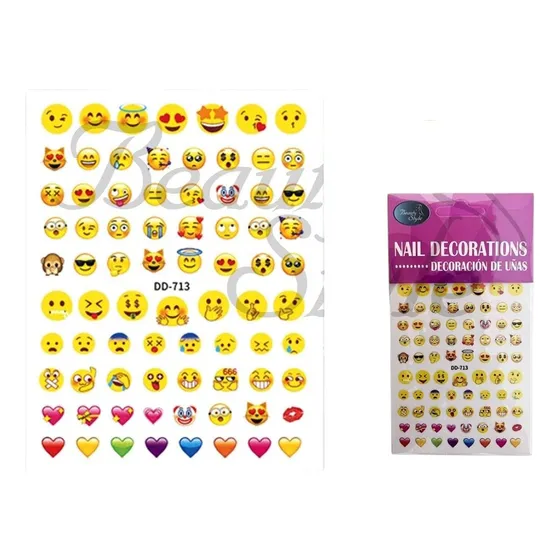 Stickers Para Uñas Beauty Style Emojis