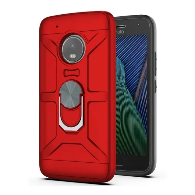 Funda Case Hibrido Uso Rudo Para Moto G5 Plus + Mica Glass