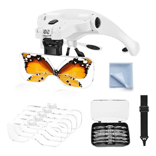 ` Lentes Lupa Luz Led For Microblading, Pestañas, Manicura ` Lentes Lupa Luz Led For Microblading, Pestañas, Manicura