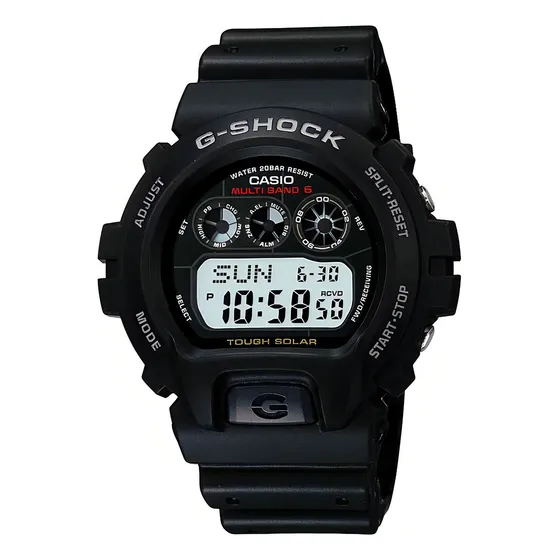 Pulseira de relógio Casio G Shock Gw6900 Multiband 6 Solar Chronometer, cor preta