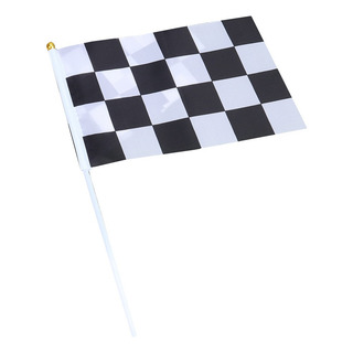 20 Banderas De Carreras A Cuadros Con Palo Mini De Mano 20 Banderas De Carreras A Cuadros Con Palo Mini De Mano