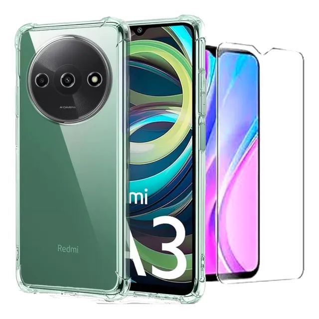  Funda Para Xiaomi Redmi A3 Protector Silicona Case + Vidrio