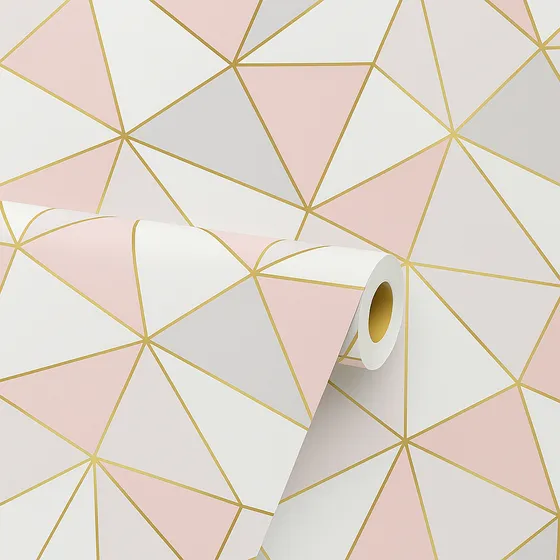 Papel De Parede Adesivo Zara Geométrico 3d Lavável 10 Metros