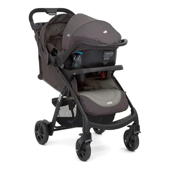 Coche de paseo travel system Joie I - Muze travel system dark pewter con chasis color negro