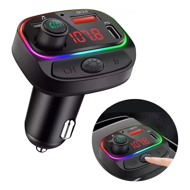 Reproductor De Mp3 Bluetooth Para Coche C14 Bajo Fm Inalámbr