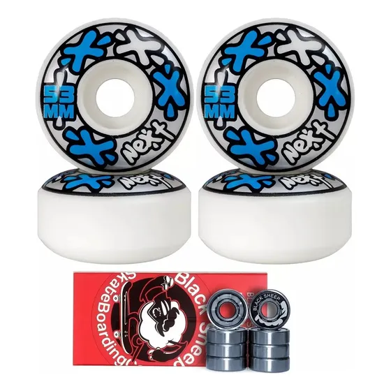 Roda De Skate Next 53mm 101a Moska + Rolamento Black Sheep