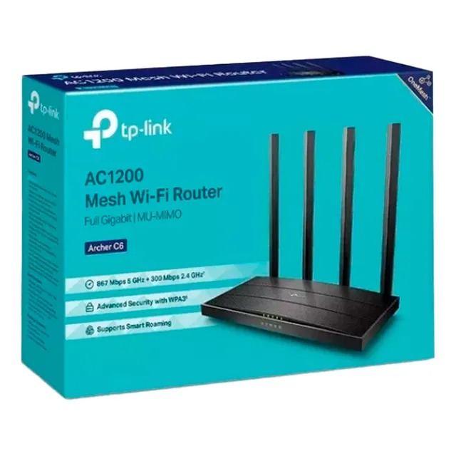 Router Wireless Tp-link Archer C6 Ac1200 Gbit Modem 4 Antena
