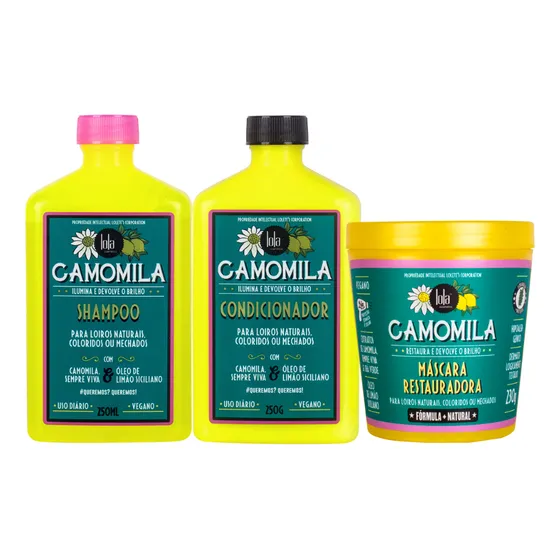 Lola Camomila Kit Shampoo + Condicionador + Máscara 230g