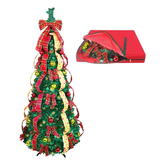Árbol De Navidad Totalmente Decorado, Despliegue Instantáneo