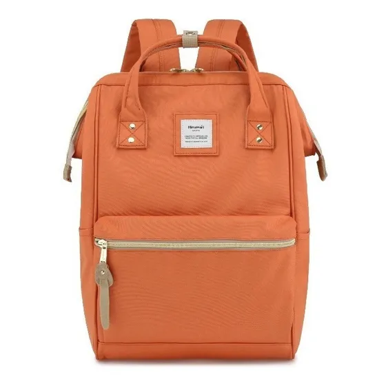 Mochila urbana Himawari 9001 color naranja diseño lisa 19L