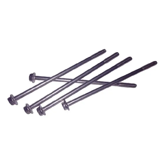 5 Pernos Brida Hexagonal M4 X 107mm Paso 0.8 Inox.