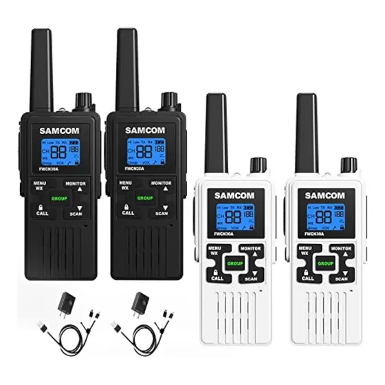 4 Walkie Talkies De Largo Alcance Recargables Para