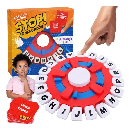 Jogo Stop Caça Palavras Tapple Responda Rápido Português Atacarejo Kids