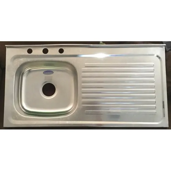 Fregadero 100*50 Ponchera  Izquierda Acero Inoxidable