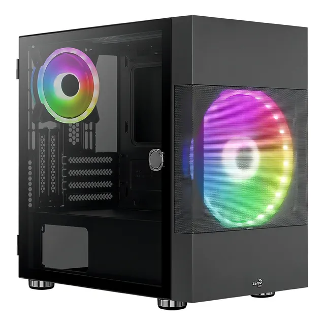 Gabinete Aerocool Atomic Argb Cristal Templado
