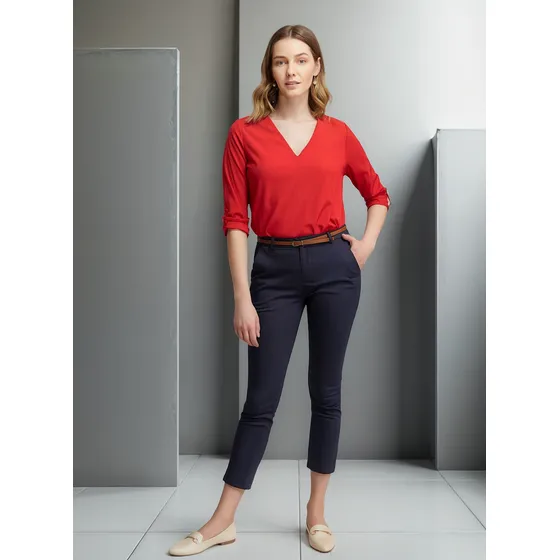 Pantalon Mujer Patprimo Azul Algodón Chino 30071282-51898