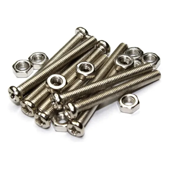 Tornillos  Métrica M3 X 50mm Pack X 50 Con Doble Tuerca