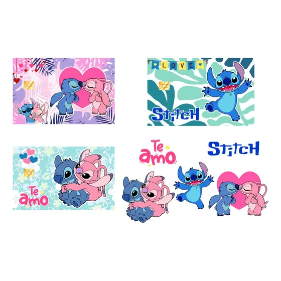 Lámina Stickers Para Tarjeta Debito-bip Stitch Stitch