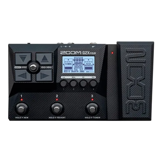 Pedal de efeito Zoom G2X Four preto