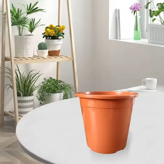 Kit 10 Vasinho Com Furos 1 Litro Flores Plantas Jardim Pt14