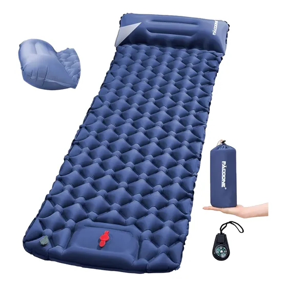 Colchoneta Inflable Plegable Para Acampada Y Senderismo