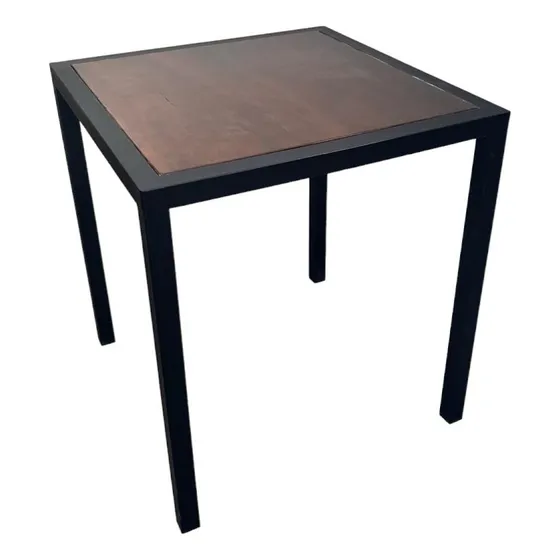Mesa Bar 60x60 Cervecera Hierro Y Madera Industrial
