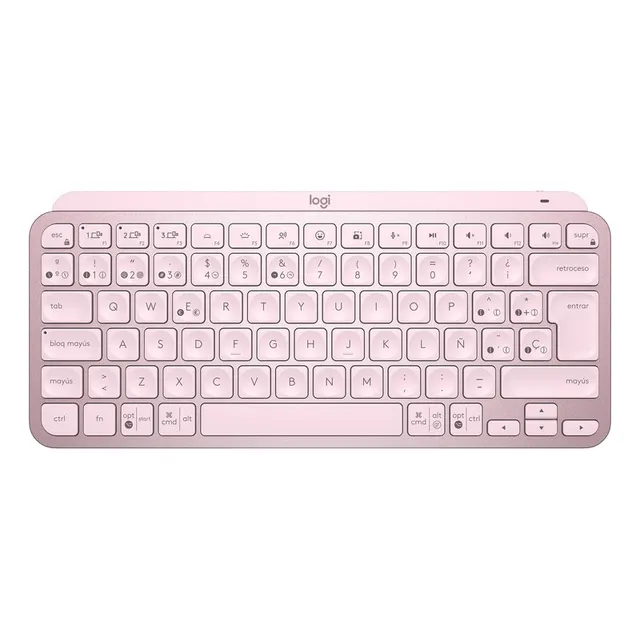 Teclado Bluetooth Logitech Series Mx Keys Mini Colo Bt Rosa