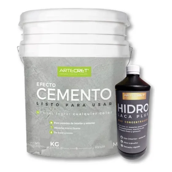 Efecto Cemento Alisado Diseño 12 Kg Revestimiento Decorativo