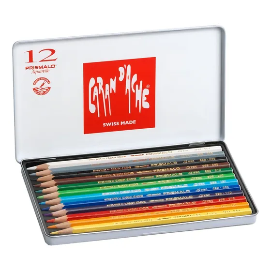 Lápiz de acuarela Caran d'Ache Prismal de 12 colores