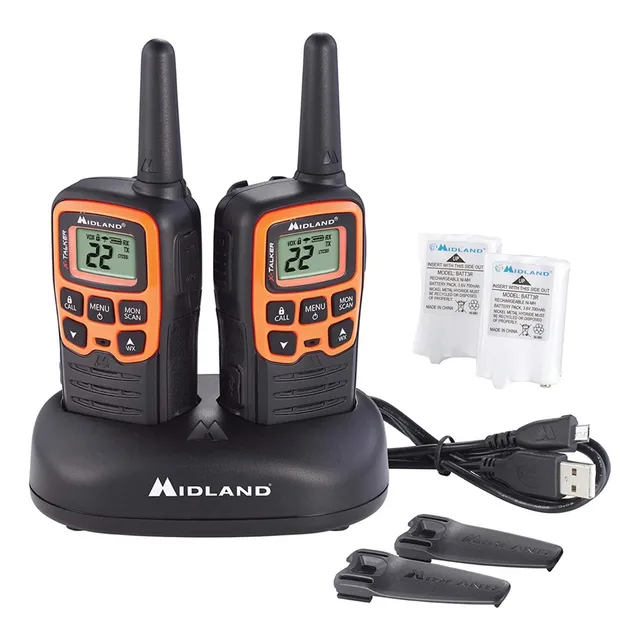 Radios 2 Vias Midland T51vp3 Hasta 45km (28 Millas) Negro Uhf 462.5500 ~ 467.7125 Mhz