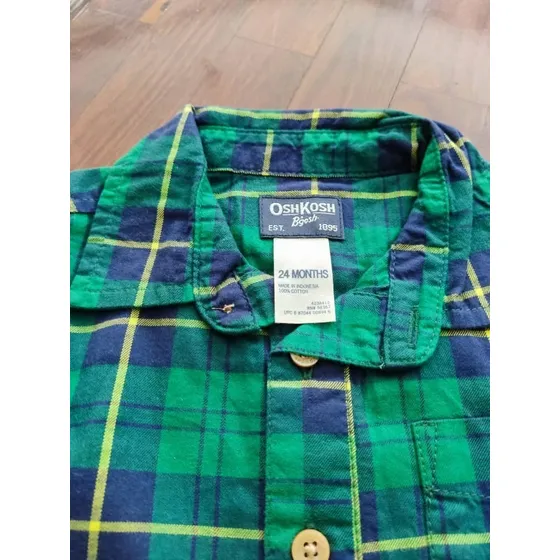 Camisa Manga Larga Body Oshkosh Niño Talla 24m