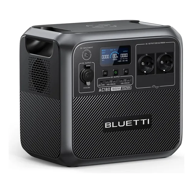 Bluetti  Ac180, 1152wh Ac 1800w (2700w Pico) Lifepo4 Batería